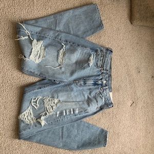 American eagle distressed mom jeans